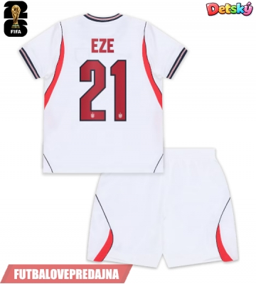 Lacne Dětský Futbalové dres Anglicko Eberechi Eze #21 MS 2026 Krátky Rukáv - Domáci (+ trenírky)